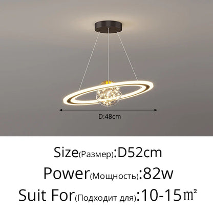 DecorBites™ LED Gypsophila Chandelier for Modern Living Room Decor - Crown Ceiling Pendant Light