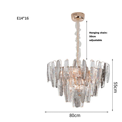 DecorBites™ Gold Crystal Chandelier Lighting for Living Room