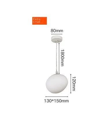 DecorBites™ Glass Ball LED Pendant Light - Modern White Nordic Hanging Fixture