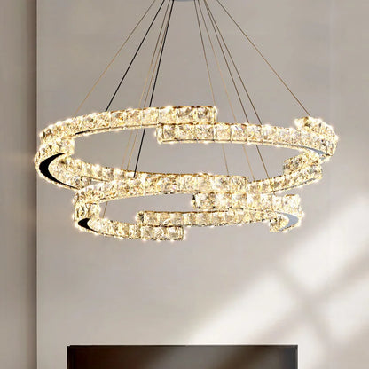 DecorBites™ Crystal Chandelier: Modern Luxury Living Room Lamps for Bedroom and Dining Room
