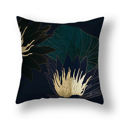 DecorBites™ Ginkgo Leaves Print Sofa Pillowcase 45x45cm Modern Nordic Chair Cushion Cover