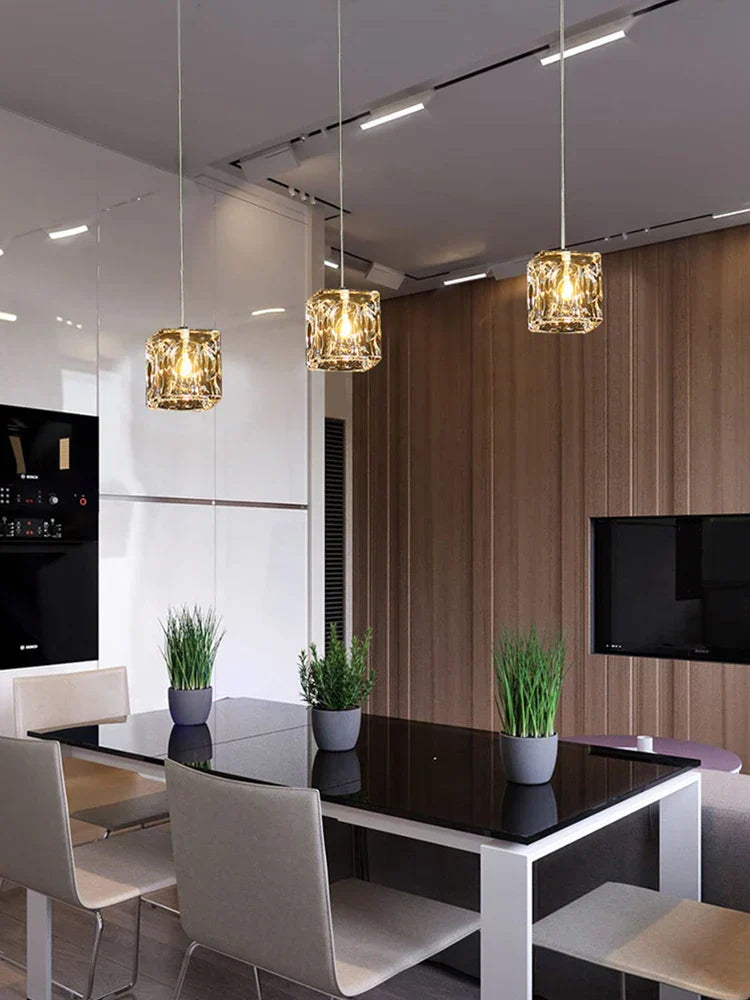 DecorBites™ Crystal Chandelier Pendant Light for Modern Indoor Dining and Kitchen Lighting