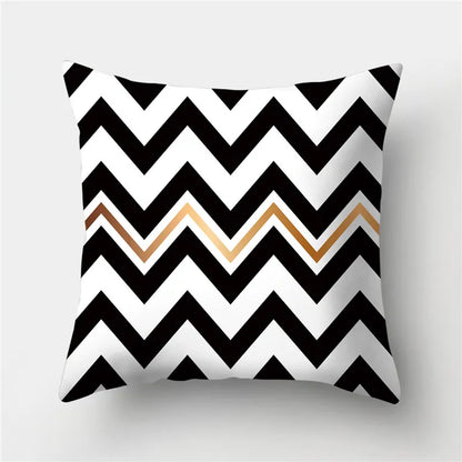 DecorBites™ Geometric Stripes Pillowcase 45x45cm Polyester Cushion Cover for Living Room