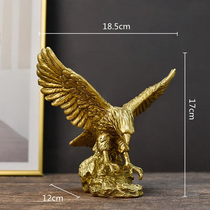 ™ Golden Eagle Resin Sculpture Falcon Home Decor Figurine
