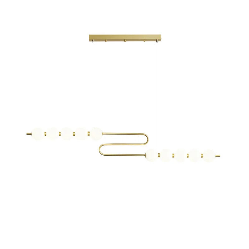 DecorBites™ Love Gold Chrome Chandelier LED Suspension Lighting for Dinning Room