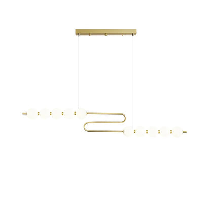 DecorBites™ Love Gold Chrome Chandelier LED Suspension Lighting for Dinning Room