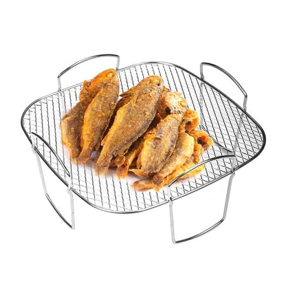 DecorBites™ Air Fryer Stainless Steel Dehydrator Rack Layer for Cooking Baking