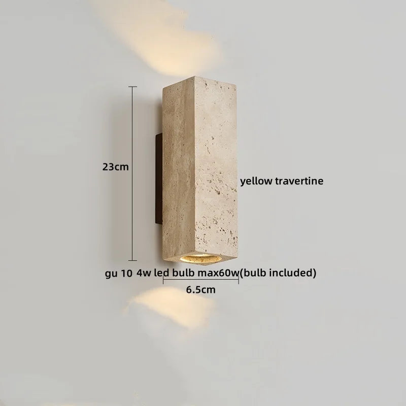 DecorBites™ LED Wall Lights for Dining Room Stair Bedroom Stone Terrazzo Wood - Wabi Sabi Aesthetic
