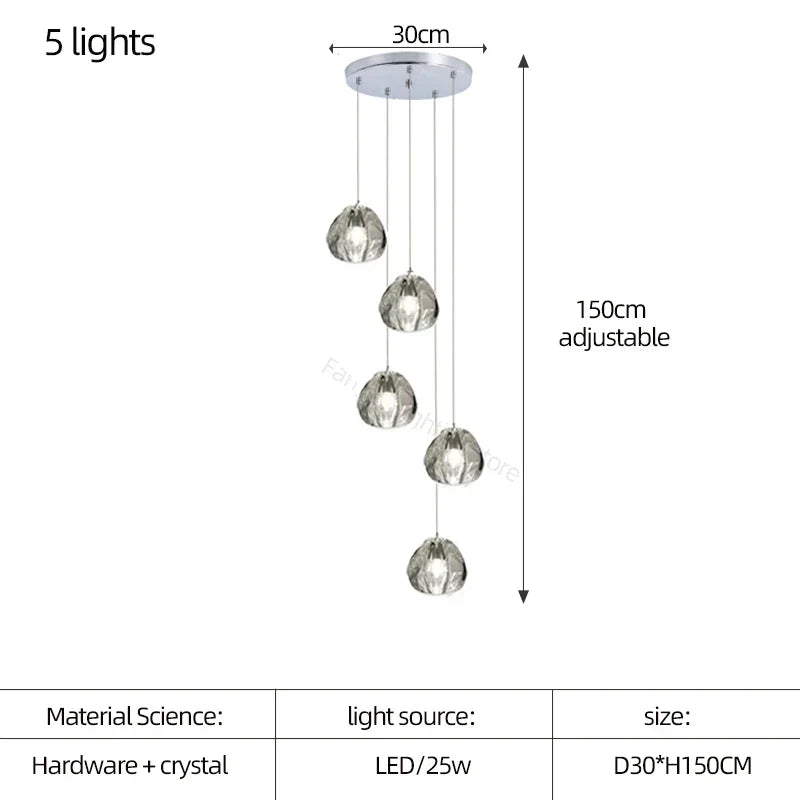 DecorBites™ Crystal LED Chandelier for Luxe Living Spaces