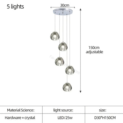 DecorBites™ Crystal LED Chandelier for Luxe Living Spaces