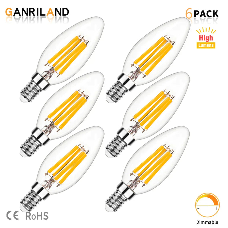 ™ LED Flame Effect Bulbs C35 6.5W 220V Dimmable Candle Filament Bulb