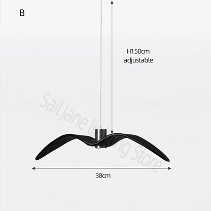 DecorBites™ LED Seagull Chandelier: Designer Decor Villa Bird Restaurant Staircase Chandelier
