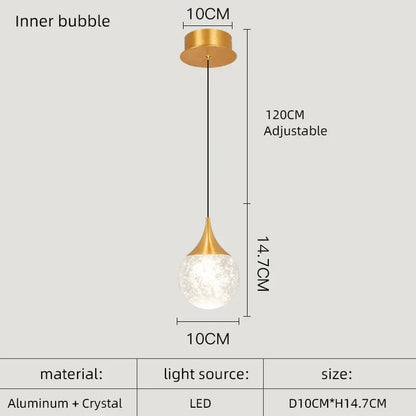 DecorBites™ Crystal LED Chandelier for Dining Room Decor & Kitchen Island Lighting