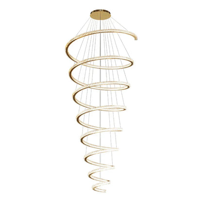 DecorBites™ Crystal Duplex Ring Pendant Light Chandelier