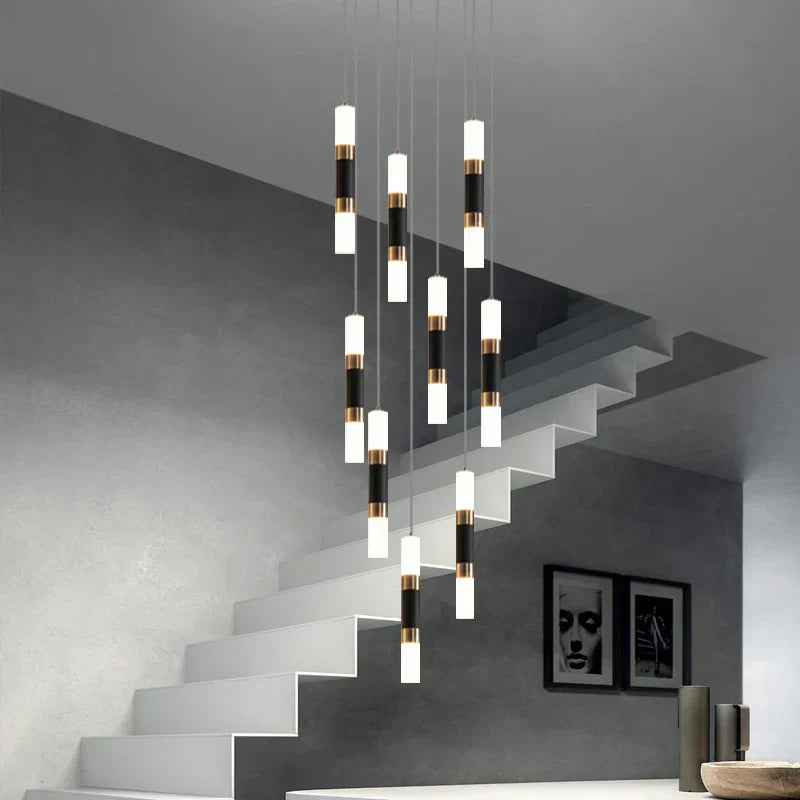 DecorBites™ LED Chandelier Stairway Lamp Dining Table Kitchen Lighting Acrylic Chandelier