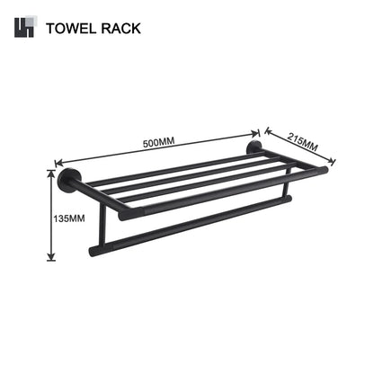 DecorBites™ Bathroom Hardware Set: Towel Rack, Toilet Brush, Paper Holder, Soap Dispenser, Towel Bar, Hook