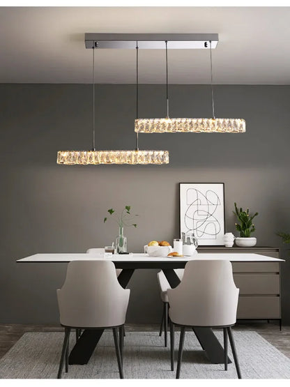 DecorBites™ Crystal Ceiling Chandelier Light - Modern Luxury Dimmable LED Luminaire