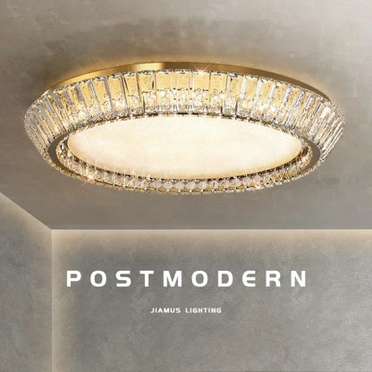 ™ Gold Crystal Glass LED Ceiling Light for Dining Living Room