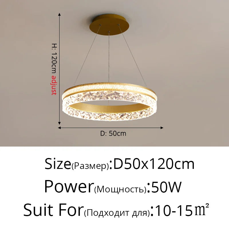 DecorBites™ LED Chandelier Pendant Light with Remote Control for Home Decor