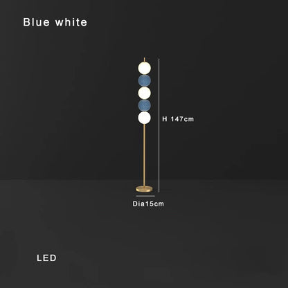 DecorBites™ Brass Floor Lamp for Living Room & Bedside Decor