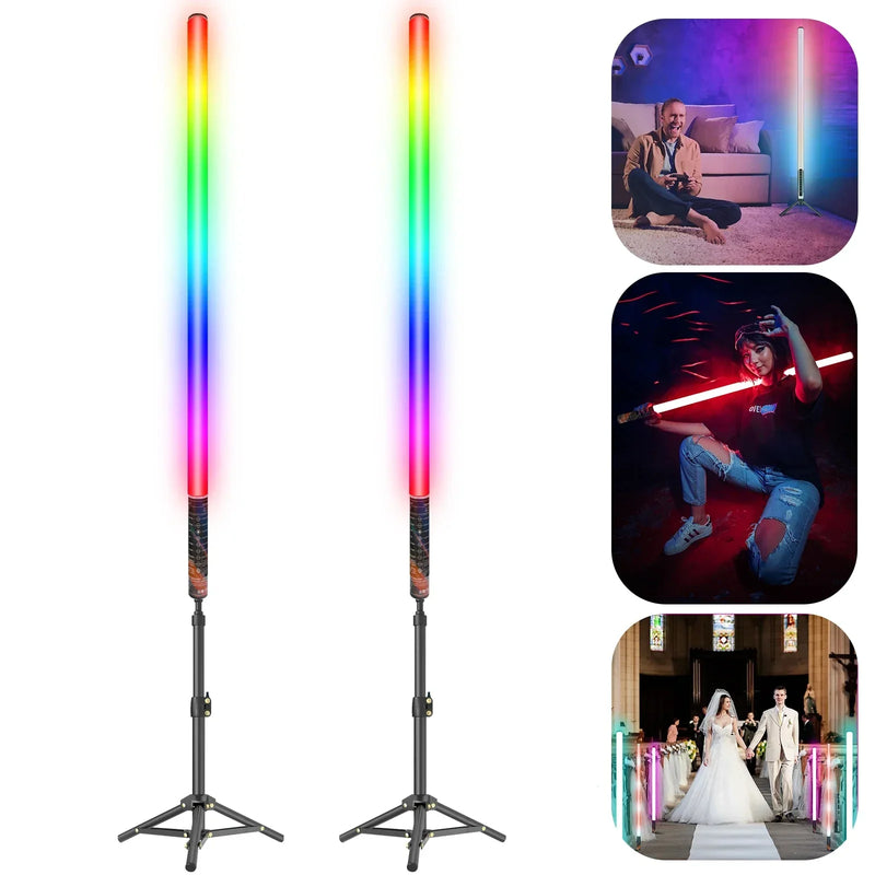 ™ LED Light Bar Tripod Set: Mood1 85cm RGB Music Mode for Video Photography Studio