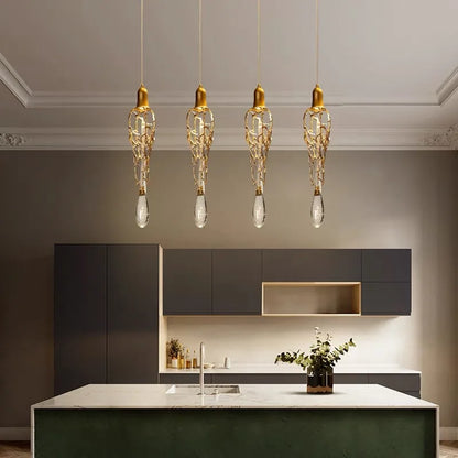 DecorBites™ Branch Art Cage Crystal Chandelier for Modern Dining Room Lighting