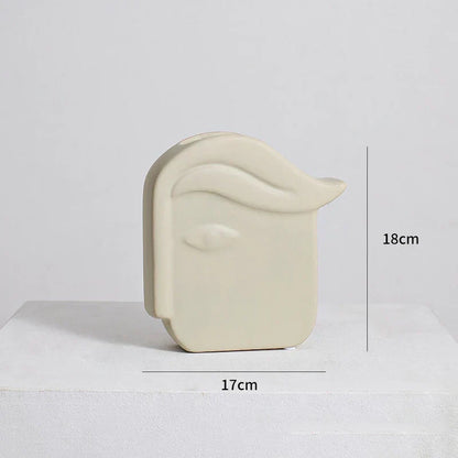 DecorBites™ Irregular Ceramic Vase for Modern Floral Arrangement & Room Decor