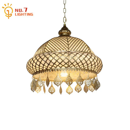 DecorBites™ Gold Lustre Iron Art Pendant Lights LED E27, Exotic Design for Home, Restaurant, Bar