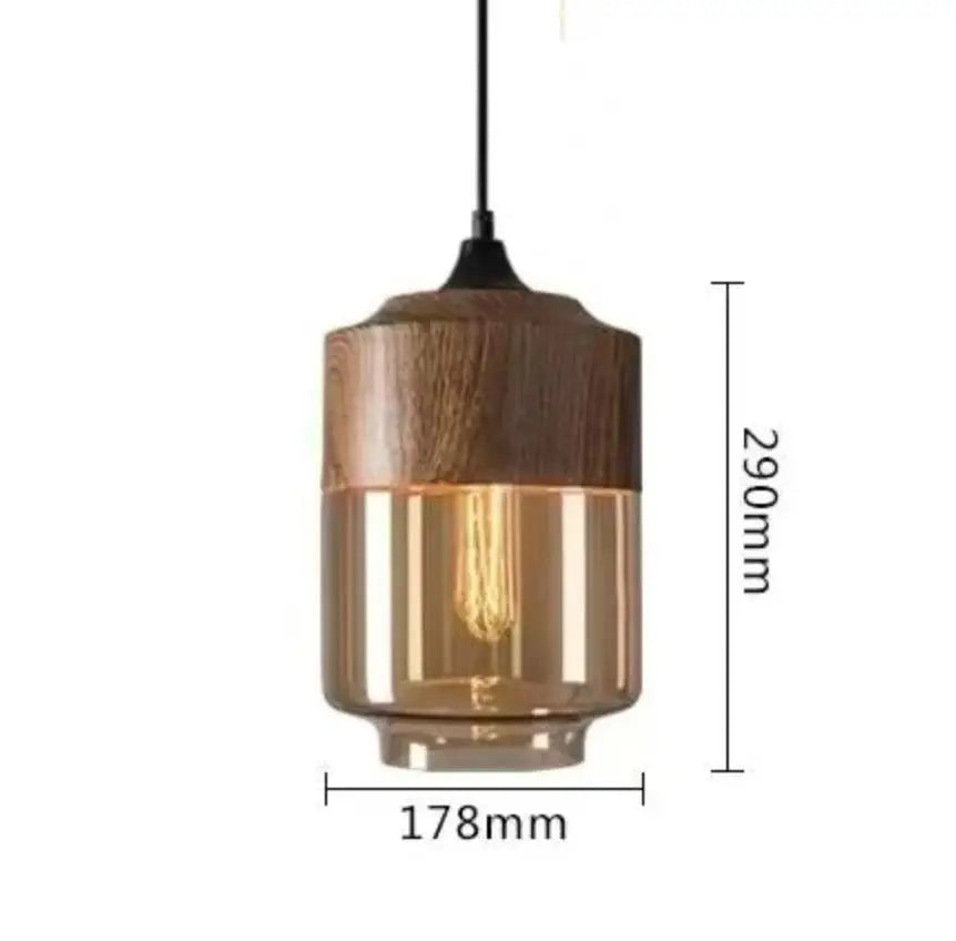 DecorBites™ Black Glass Pendant Light Fixture for Modern Indoor Decor and Dining Room