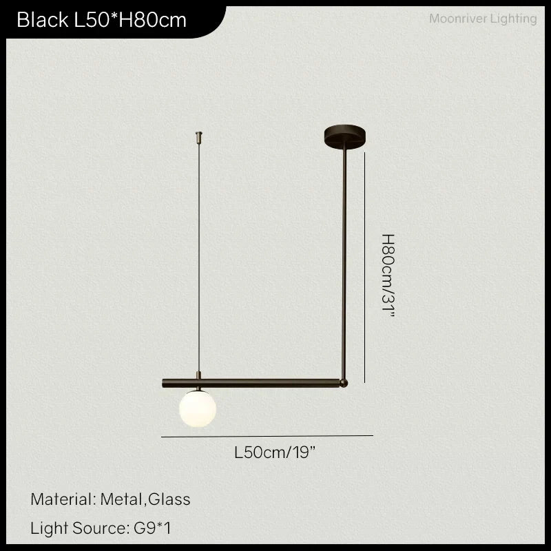 DecorBites™ LED Linear Hanging Lamp for Home Modern Minimalist Living Room Chandelier