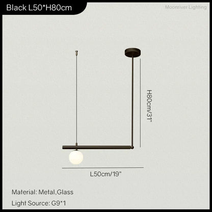 DecorBites™ LED Linear Hanging Lamp for Home Modern Minimalist Living Room Chandelier