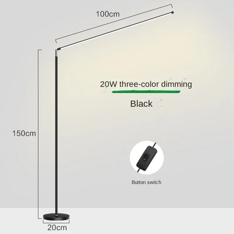 DecorBites™ LED Floor Lamp: Super Bright Minimalist Reading Fixture for Living Room and Bedroom