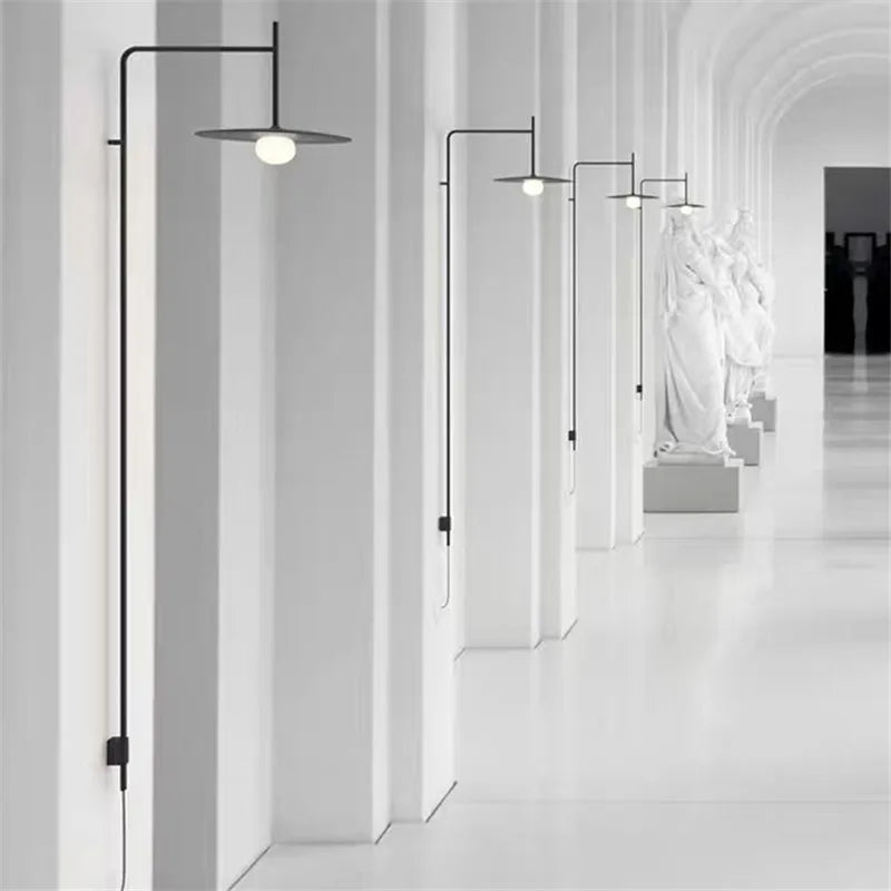 DecorBites™ LED Glass Art Wall Lamp with Long Rocker Arm for Living Room and Studio