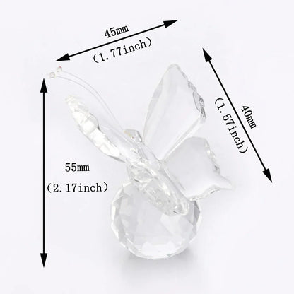 DecorBites™ Crystal Butterfly Figurine Glass Paperweight Sculpture Christmas Decor Gift