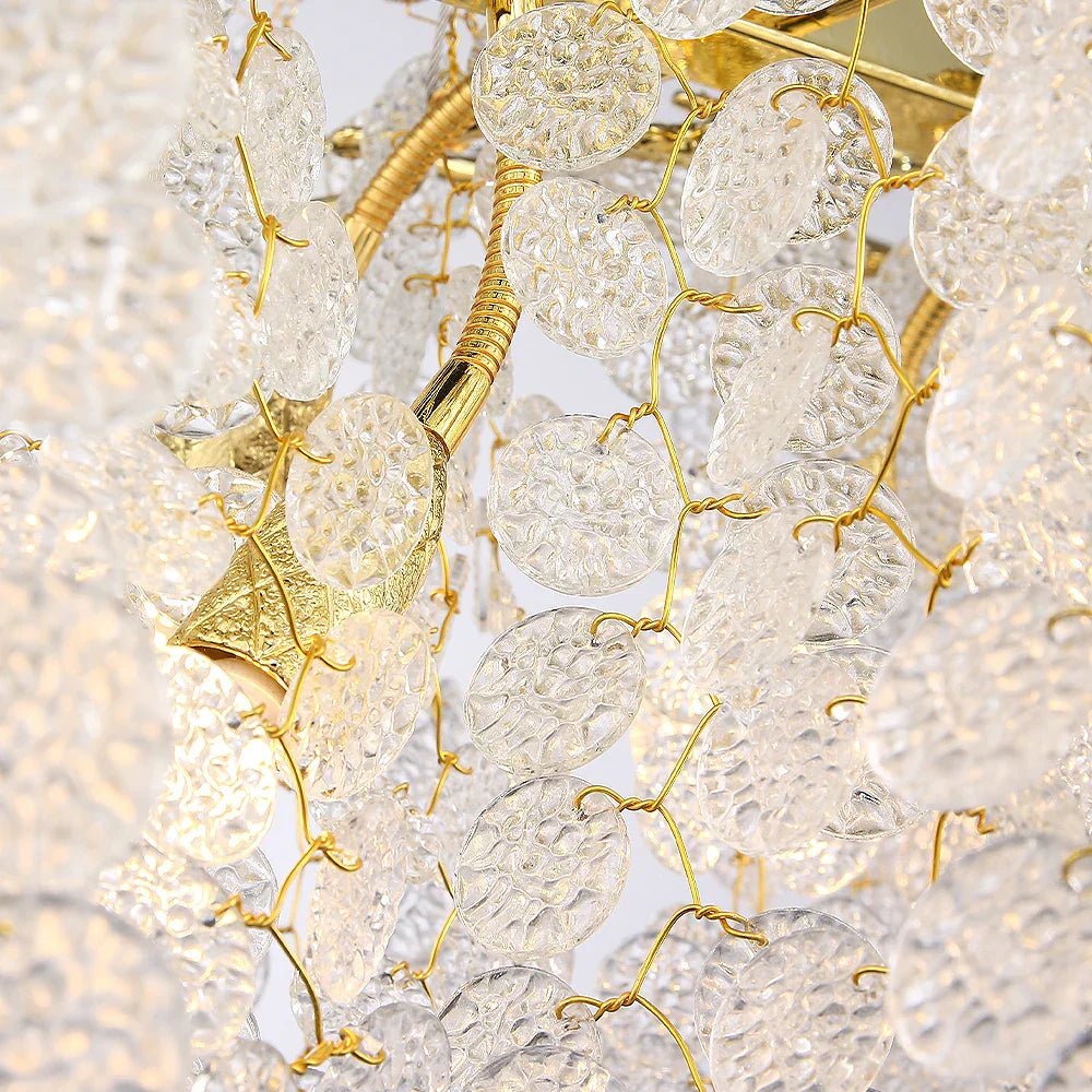 DecorBites™ Gold Money Tree Branch Crystal Chandelier for Living Room and Bedroom