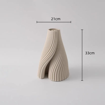 DecorBites™ Geometric Folding Ceramic Flower Vase Home Decor Handicrafts