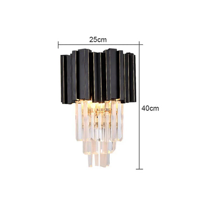 DecorBites™ Gold Crystal Wall Lamp with LED Light for Home Lighting