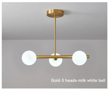 DecorBites™ Glass Ball Pendant Chandeliers LED Hanging Lights for Home Decor