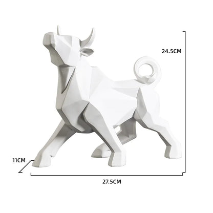 DecorBites™ Geometric Bison Sculpture Resin Home Office Modern Decor Tabletop Figurine
