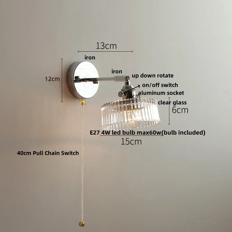 DecorBites™ Crystal LED Wall Light – Modern Nordic Living Room Bedside Lamp