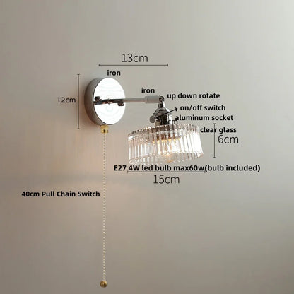 DecorBites™ Crystal LED Wall Light – Modern Nordic Living Room Bedside Lamp