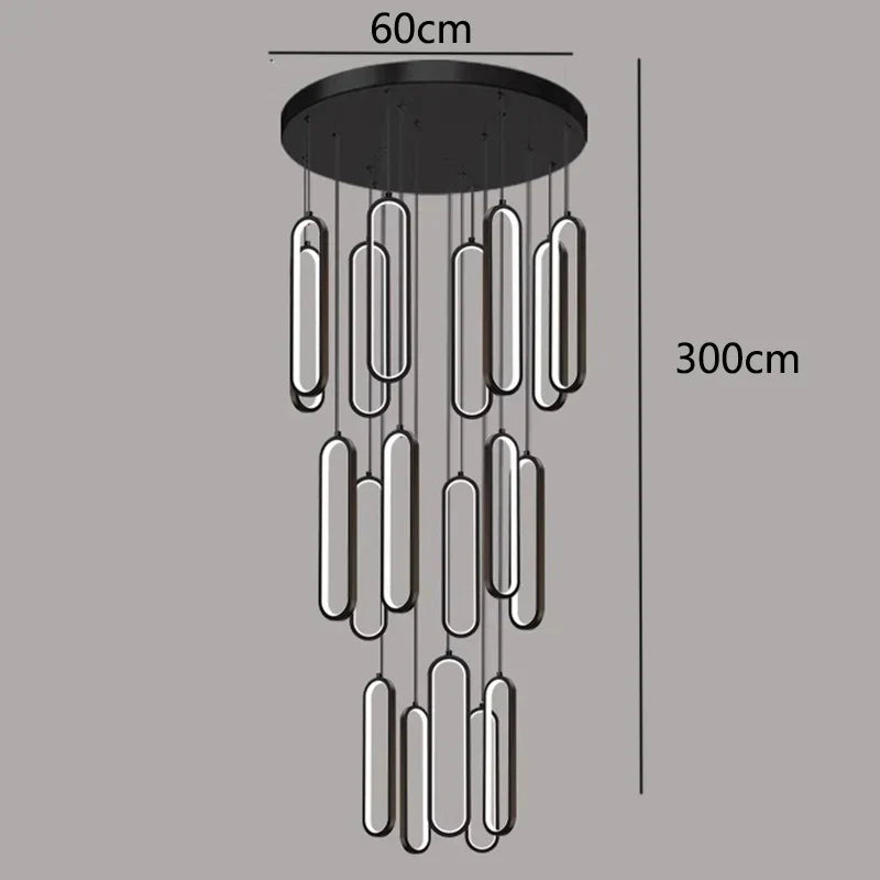 DecorBites™ LED Staircase Chandeliers | Modern Pendant Light for Living Room