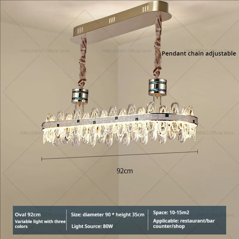 DecorBites™ 2024 High-End Villa Crystal Chandelier with Hollow Design for Luxurious Living Rooms