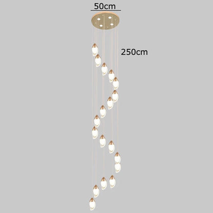 DecorBites™ Crystal Chandelier, Stair Pendant Light, Living Room Lighting