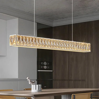 DecorBites™ Crystal Chandelier LED Golden Modern Luxury Ceiling Home Interior Shop