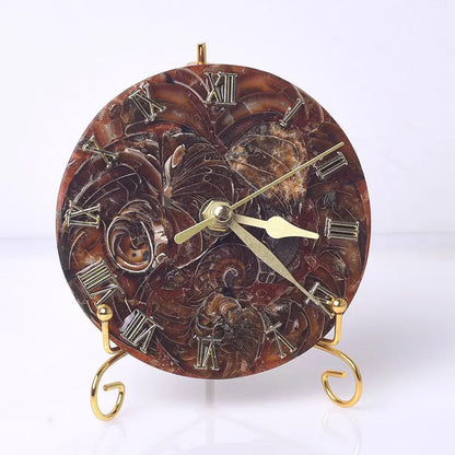 DecorBites™ Agate Stone Gold Digital Clock for Home Decoration