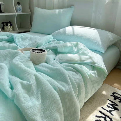 DecorBites™ Cooling Wrinkled Yarn Summer Blanket - Breathable & Thin Comforter