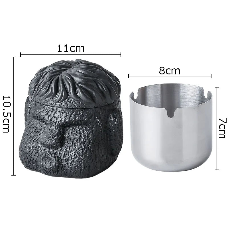 DecorBites™ Abstract Figure Portraits Cement Ashtray Smoking Accessories Gift