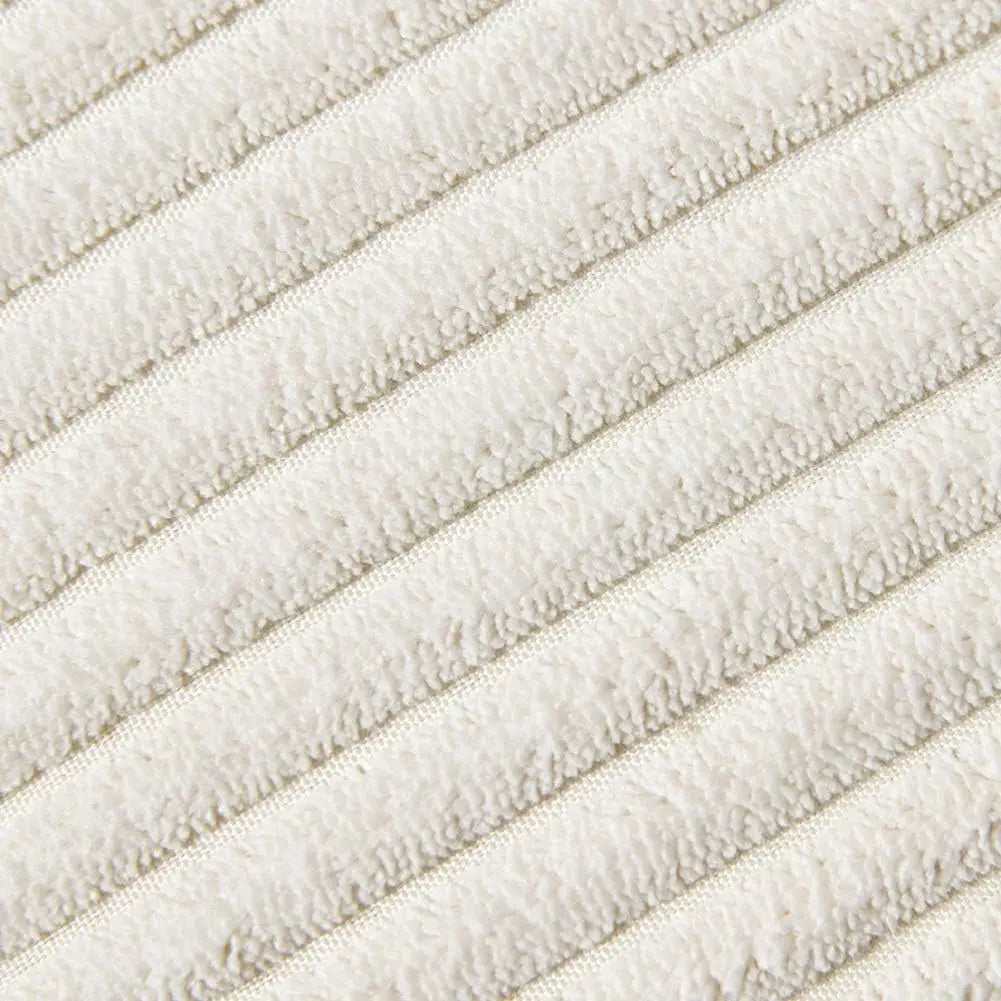 DecorBites™ Beige Striped Cushion Cover with Pom Pom Detail Lumbar Throw Pillow Case