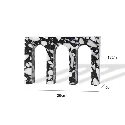 DecorBites™ Archway Terrazzo Sculpture for Home Decor